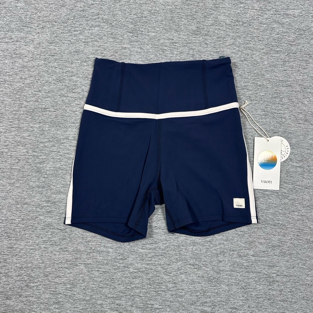 Vuori All The Feels Corset Shorts Womens Size XS Blue Coast Active NEW